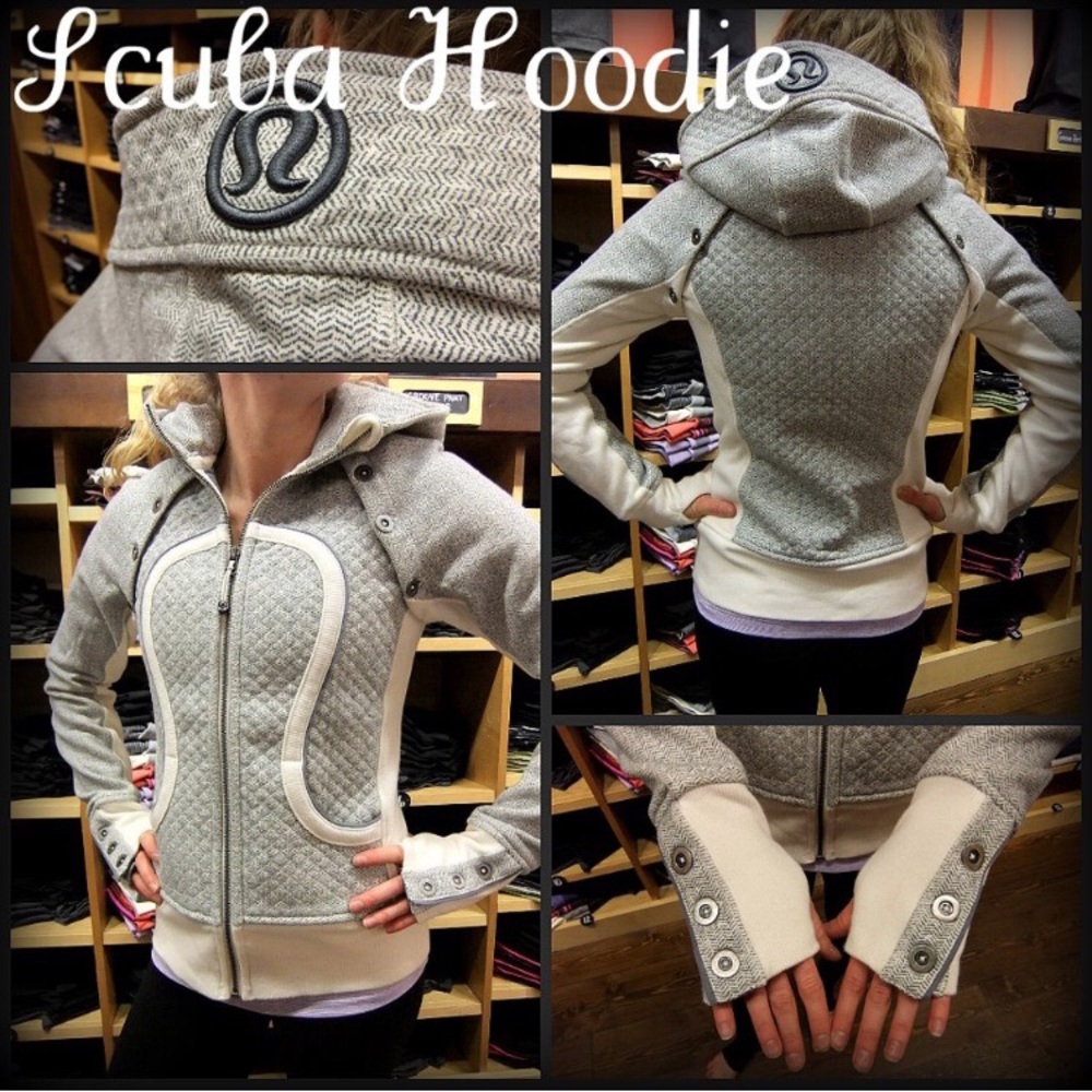 RARE Lululemon Scuba Hoodie in Ghost Herringbone 6